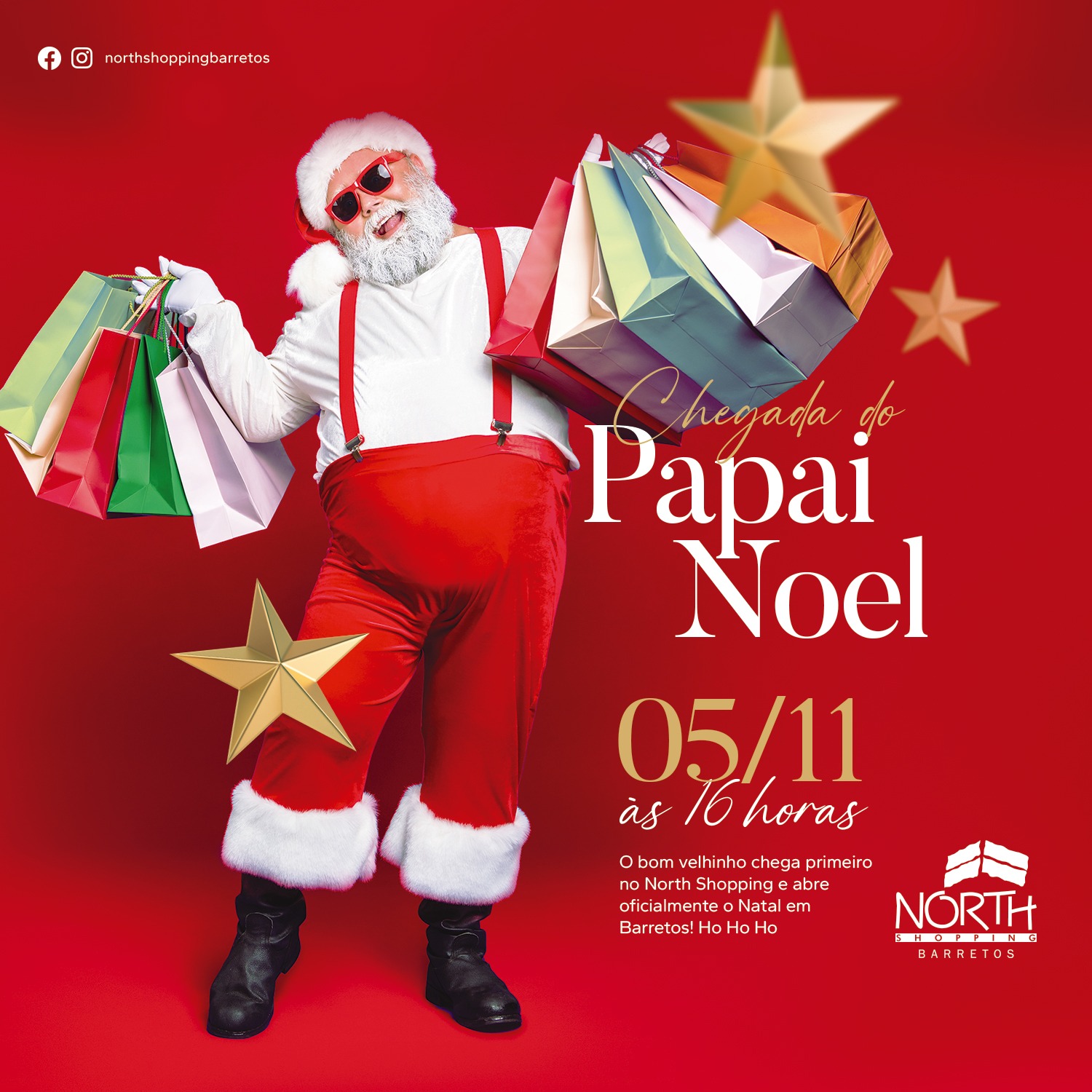 Papai Noel chega dia 05 de novembro ao North Shopping e abre festividades  natalinas em Barretos - North Shopping Barretos